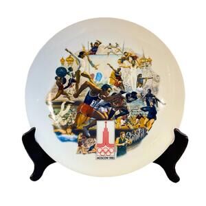 ❤️SOLD❤️Vintage Plate 1980 Official Olympic Summer Games No.5239B COA
